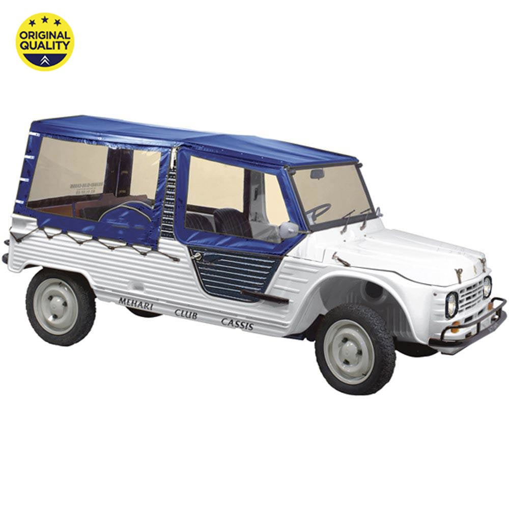 0801012 Mehari Complete Hood Cover Set for Aluminium Windscreen - 4 Straps - Navy Blue