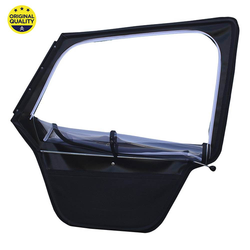 0820037 Mehari LEFT Door with Roll Down Window for Aluminium Windscreen - Black