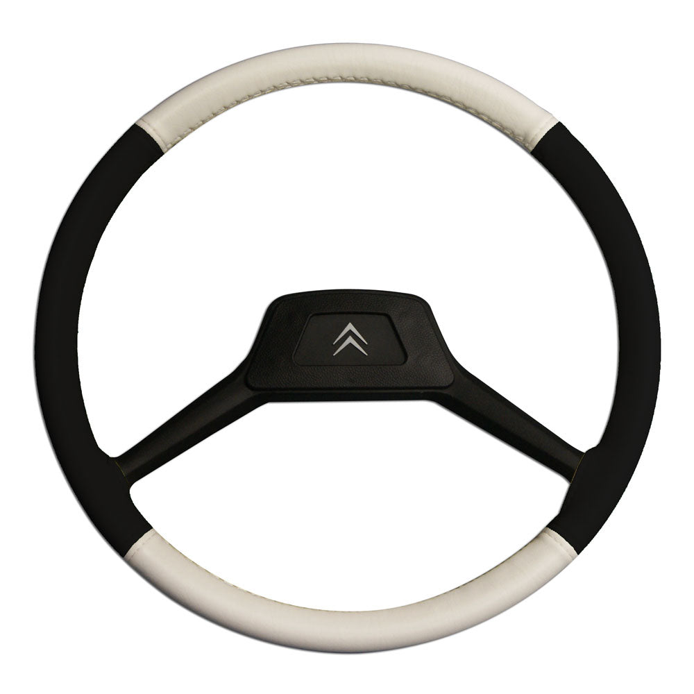 1005687 Steering Wheel Cover 43cm - Black & White