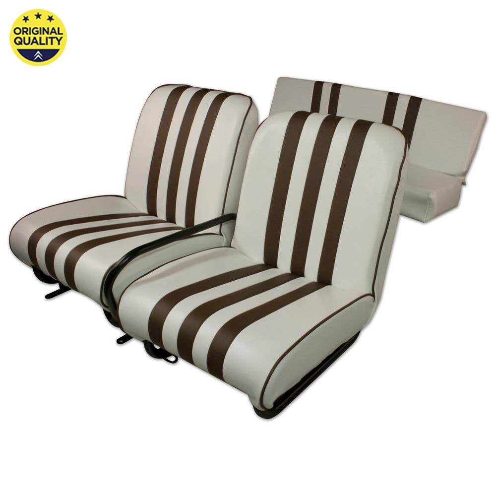 13041360 Mehari Complete Seats - Brown and White - Complete Set