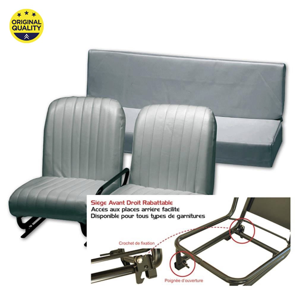1301608 RIGHT - Mehari Complete Seat - Tiltable - Grey