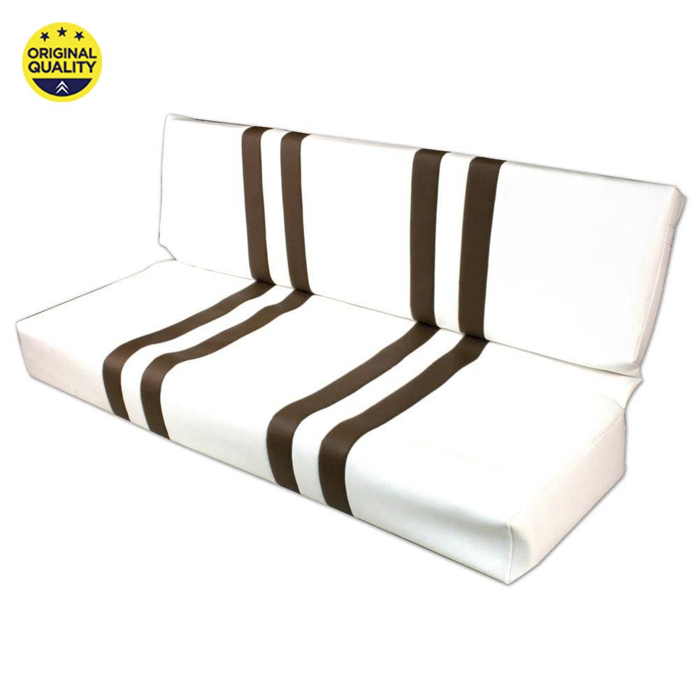 1303036 REAR - Mehari Seat Cover - Brown and White