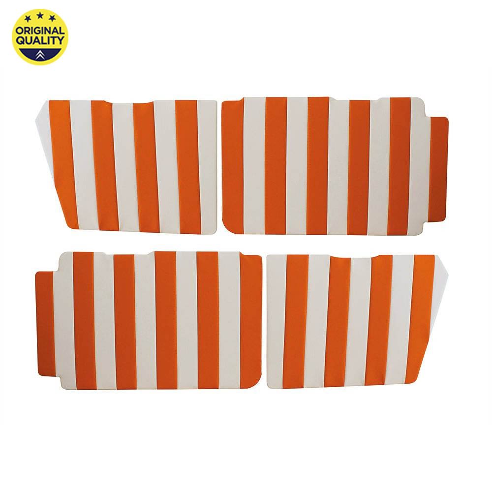 2412420 2cv Small Door Card Set - Orange and White