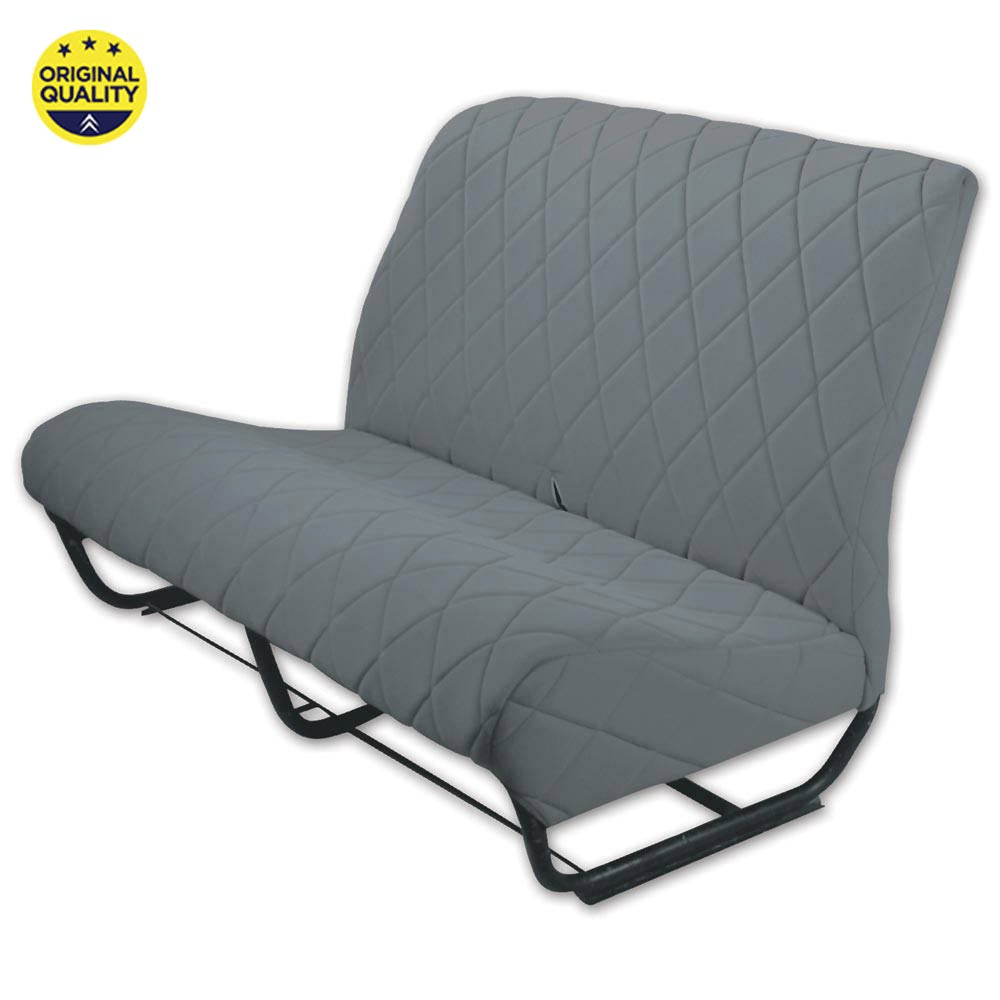 3300105 FRONT - Bench Seat Cover - With Sides - Grey Diamond Dolly Pattern