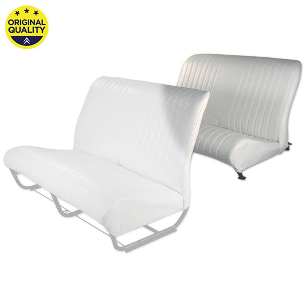 3303201 Rear Bench Seat Cover with Folding Back - With Sides - White