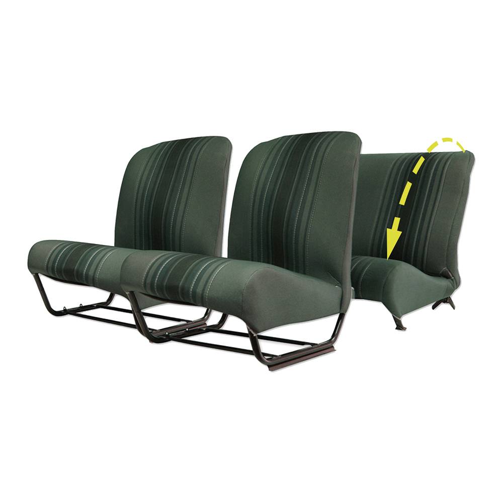33043221 Seat Cover Set with Folding Rear Seat - Inner Squared Corners - Raye Green