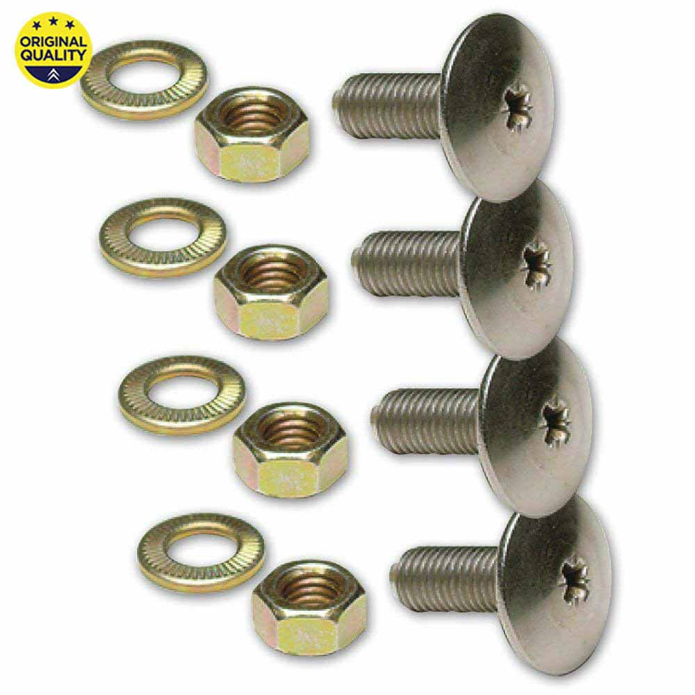 0102202 Stainless Steel Bolts for Bumper, Washers & Nuts x4