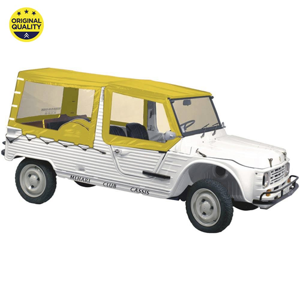 0801015 Mehari Complete Hood Cover Set for Aluminium Windscreen - 4 Straps - Yellow