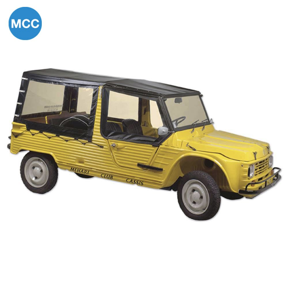 08010173 Mehari Complete Hood Cover Set (With Upper Doors) for Aluminium Windscreen - Black
