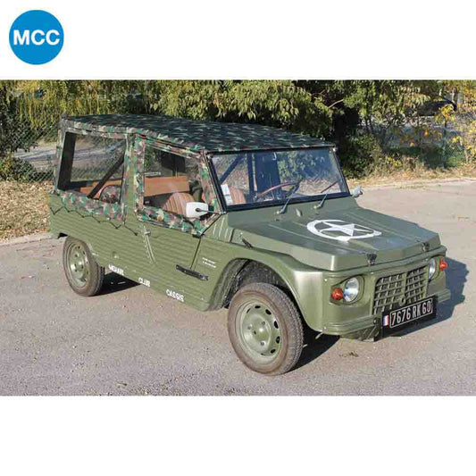 0801032 Mehari Complete Hood Cover Set for Aluminium Windscreen - 4 Straps - Europe Camouflage