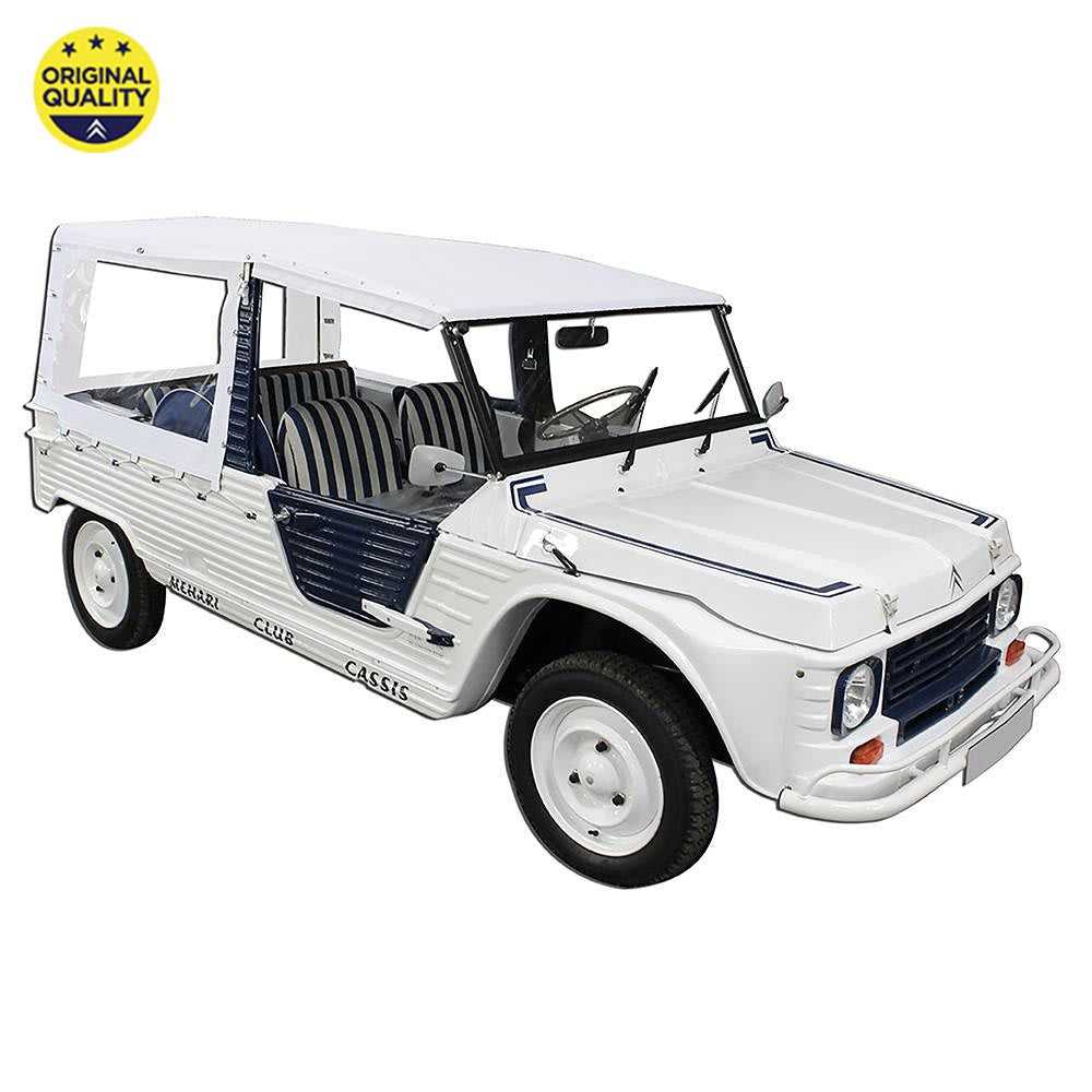 0801041 Mehari Hood Cover Set (Without Doors) for Aluminium Windscreen - 4 Straps - White