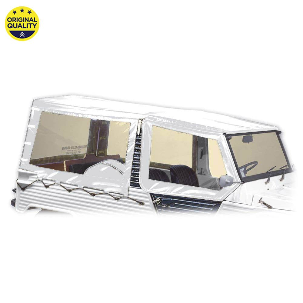 0801211 Mehari Hood Top Cover (Without Bar) for Aluminium Windscreen - 4 Straps - White