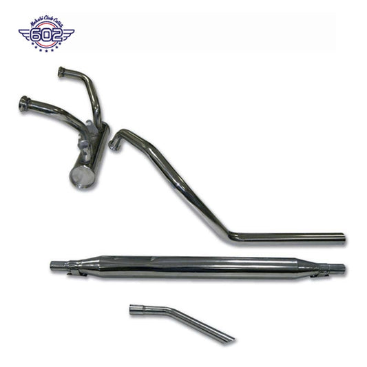 10090003 Mehari Van Full Exhaust Stainless Steel for 602cc