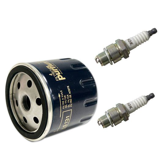 1010201 Purflux Oil Filter & 2x NGK spark plugs