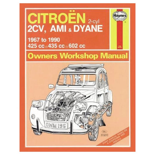 8011041 Haynes Workshop Manual for 2cv Dyane