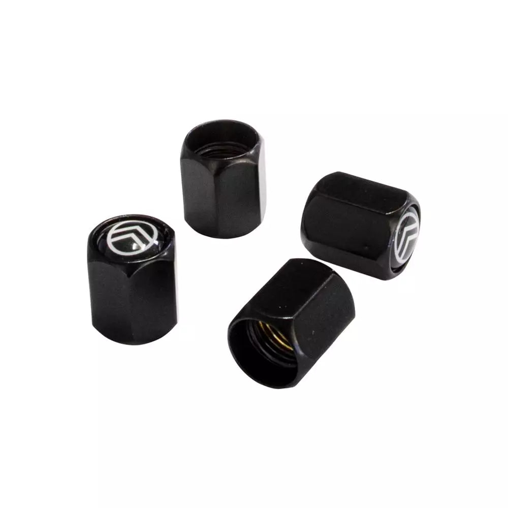 1201111 Citroen Logo Tyre Valves x4 - Black
