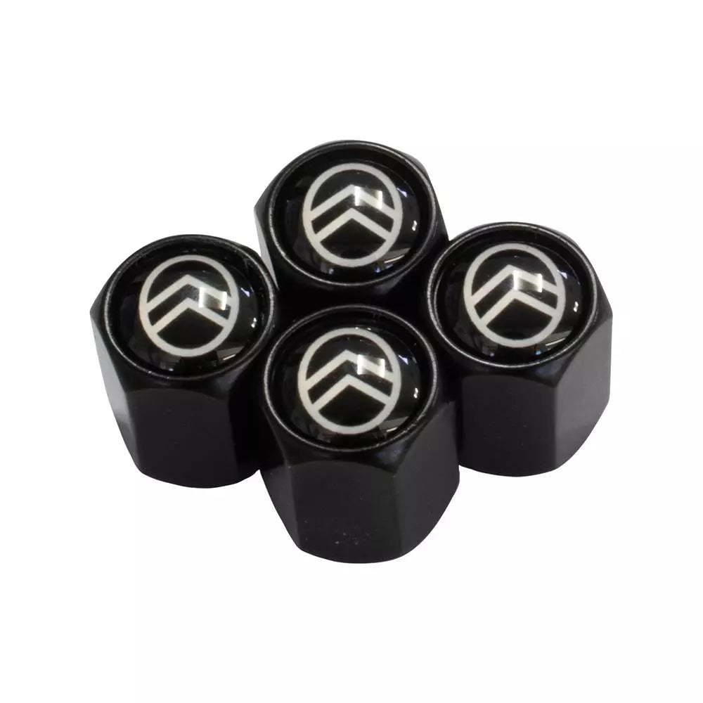 1201111 Citroen Logo Tyre Valves x4 - Black