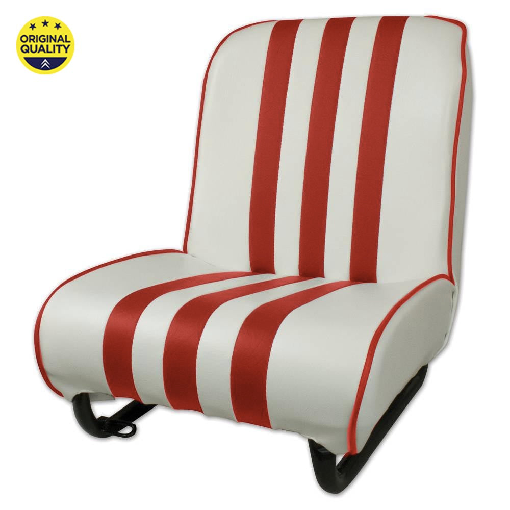 1300034 FRONT - Mehari Seat Cover - Red and White x2