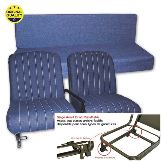 1301607 RIGHT - Mehari Complete Seat - Tiltable - Denim