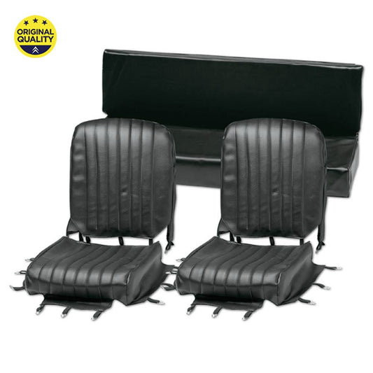 13040030 Mehari Seat Covers - Black - Complete Set - 2x Front & 1x Rear