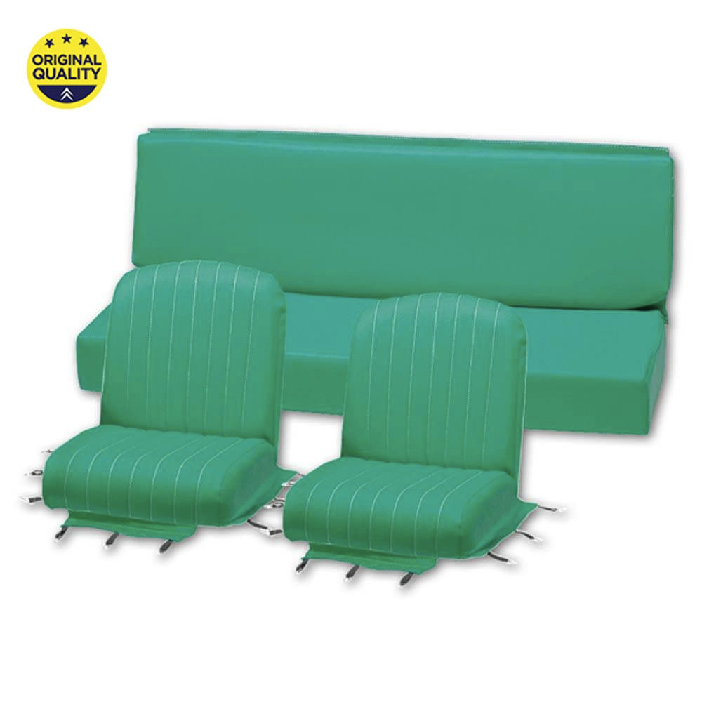 13040040 Mehari Seat Covers - Green - Complete Set - 2x Front & 1x Rear