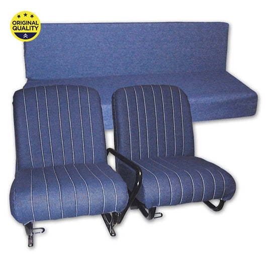 13040070 Mehari Seat Covers - Denim - Complete Set - 2x Front & 1x Rear