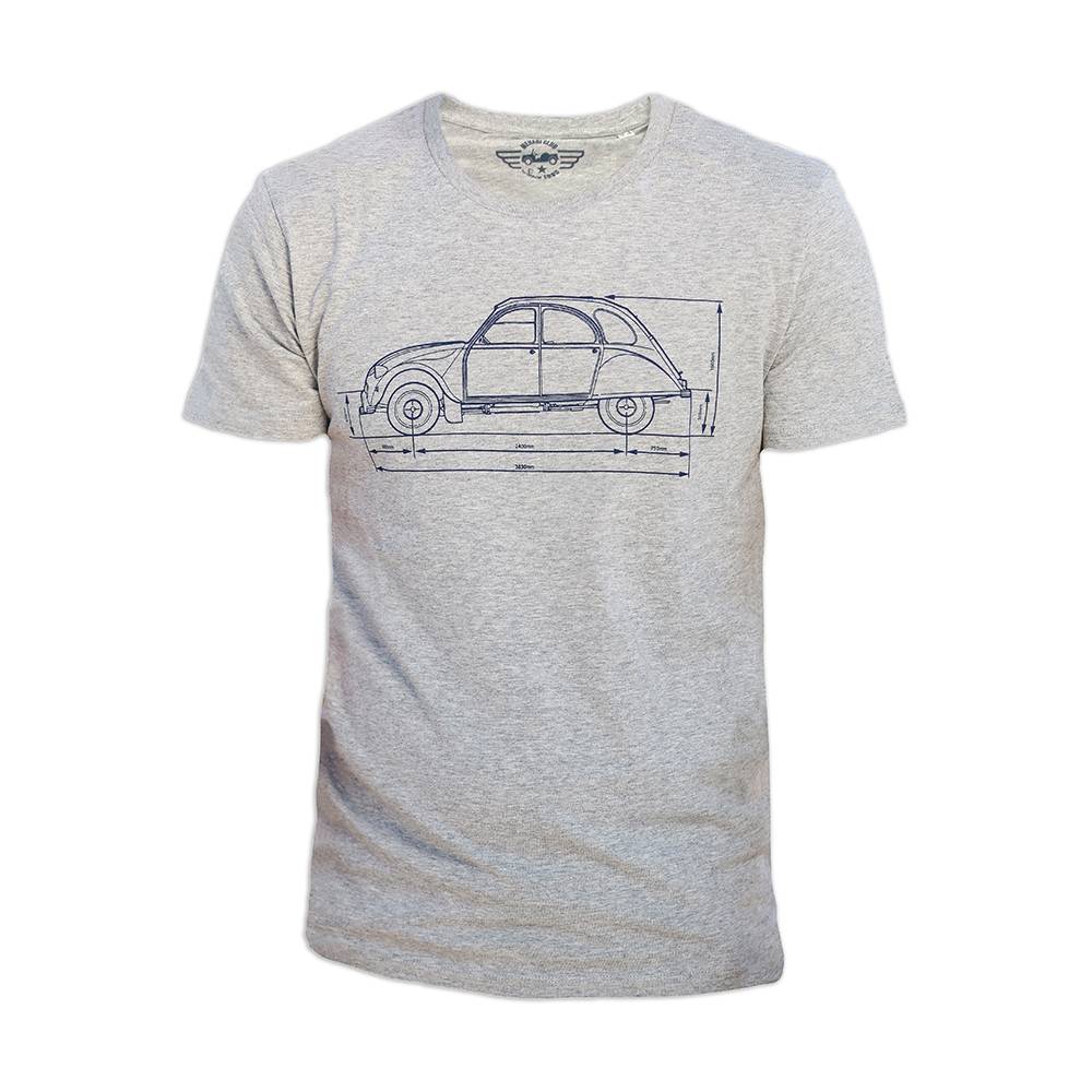 1791304 2cv Blueprint T-Shirt - XLarge