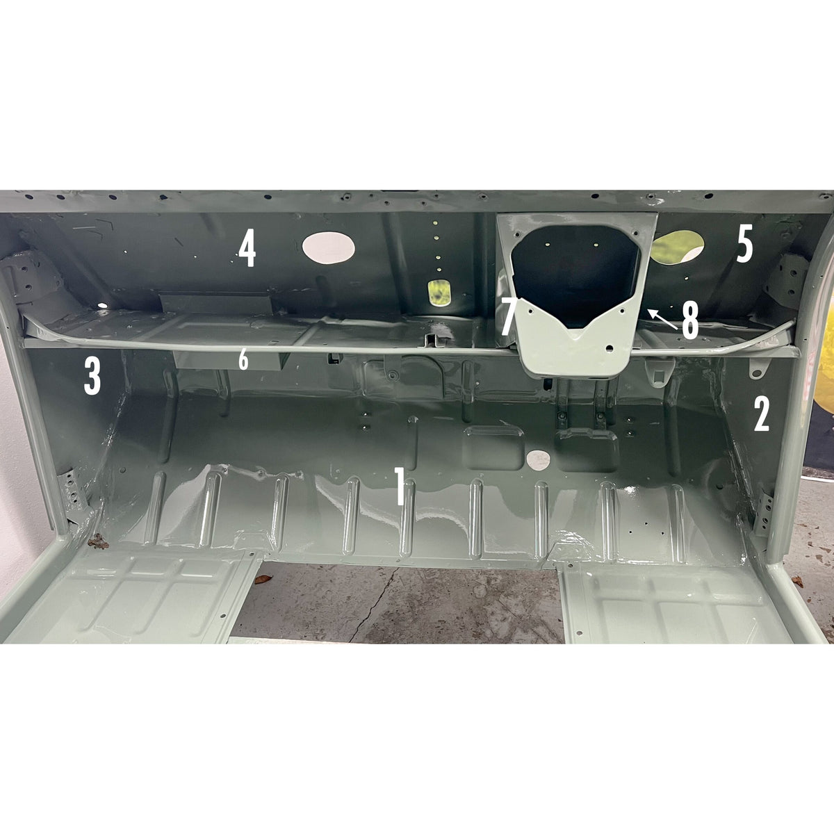 2600093 2cv Upper and Lower Bulkhead trim, Felt Sound proof Padding for Right Hand Drive