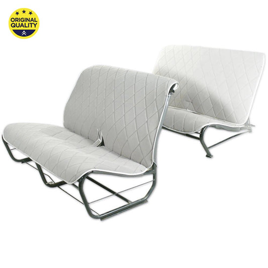 3300005 FRONT - Bench Seat Cover - Without Sides - Grey Diamond Dolly Pattern
