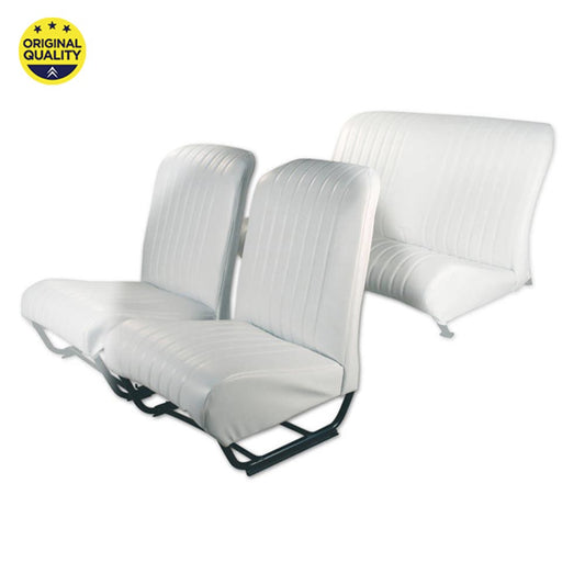 3300421 LEFT FRONT - Seat Cover - Inner Squared Corners - With Sides - White