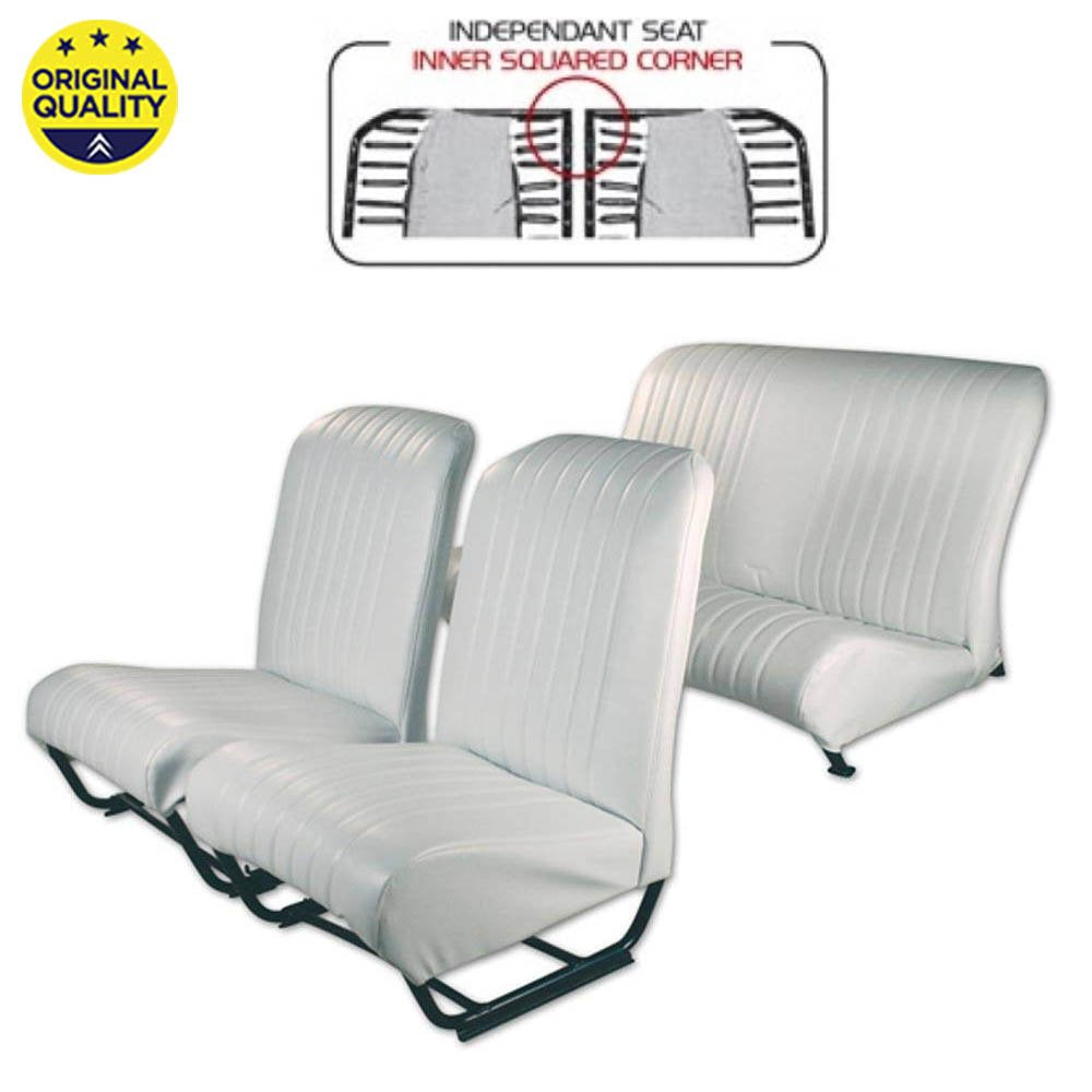 3304221 Seat Cover Set - Inner Squared Corners - With Sides - White - Complete Set