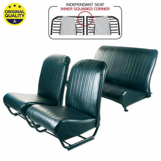 3304223 Seat Cover Set - Inner Squared Corners - With Sides - Black - Complete Set