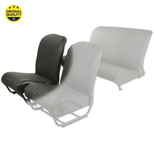 33004310 RIGHT FRONT - Seat Cover - Inner Squared Corners - With Sides - Black Targa