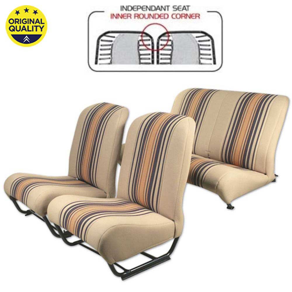 33042123 Seat Cover Set - Inner Rounded Corners - With Sides - Raye Beige