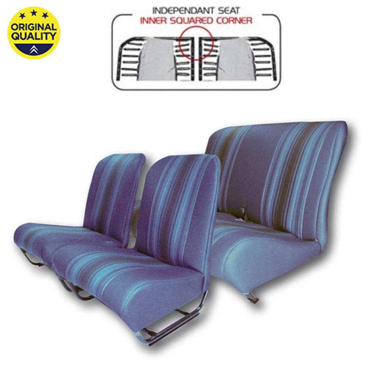 33042224 Seat Cover Set - Inner Squared Corners - With Sides - Raye Blue