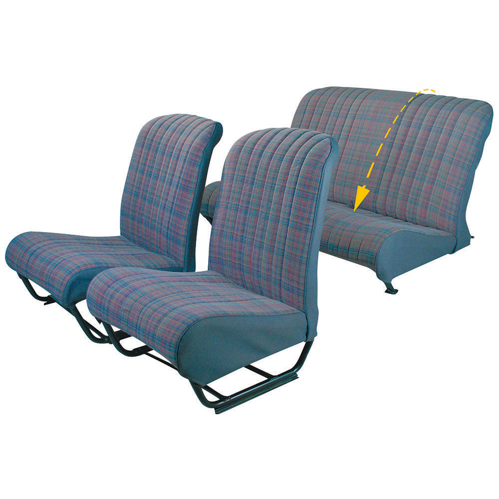 33043112 Seat Cover Set with Folding Rear Seat - Inner Rounded Corners - Special Pattern