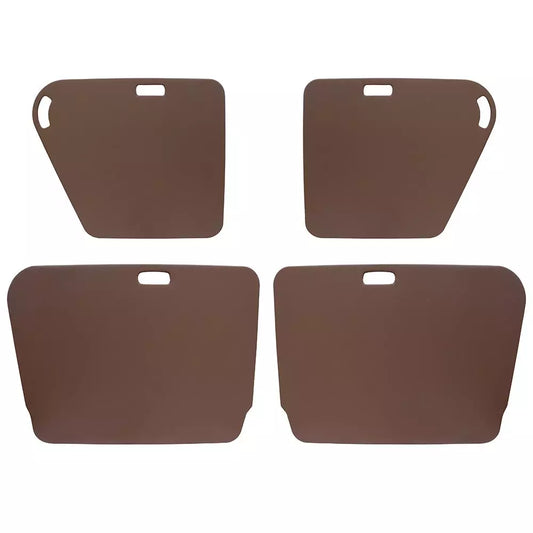 44124195 Dyane Door Card Set - Chocolate Brown Faux Leather