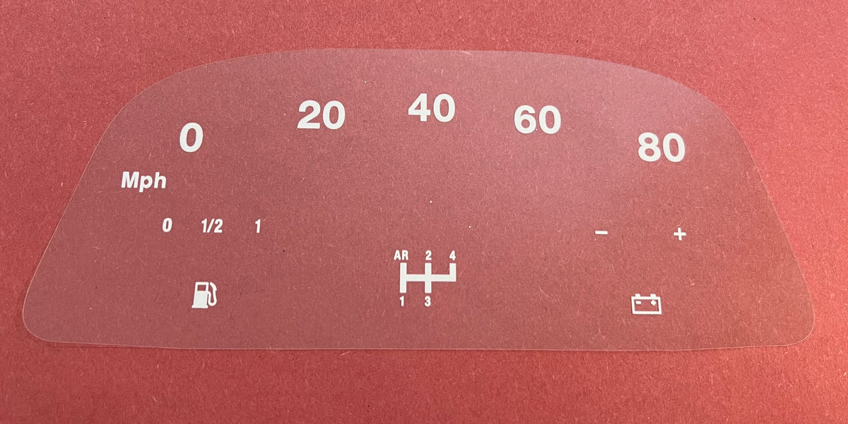 8011098 2cv Large Speedometer in MPH sticker.