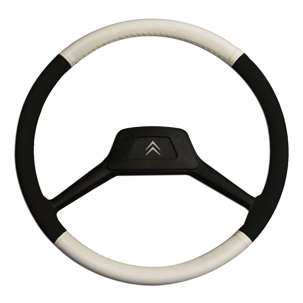1005667 Steering Wheel Cover 39cm - Black & White