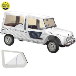 0801061 Mehari Hood Cover Set with Roll Down Windows for Aluminium Windscreen – 4 Straps – White