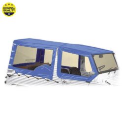 0801213 Mehari Hood Top Cover (Without Bar) for Aluminium Windscreen – 4 Straps – Light Blue