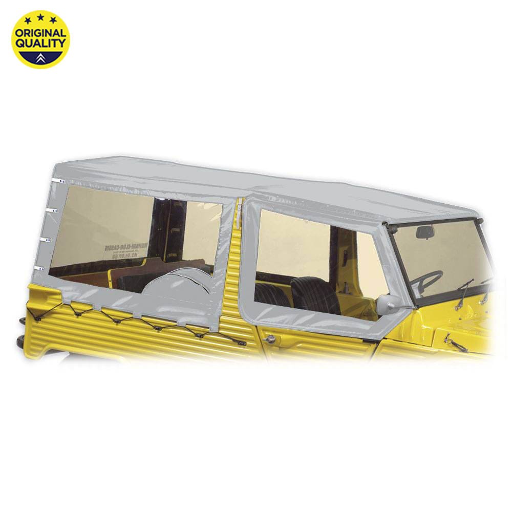 0801714 Mehari Standard Hood Rear Cover - 4 strap - Grey