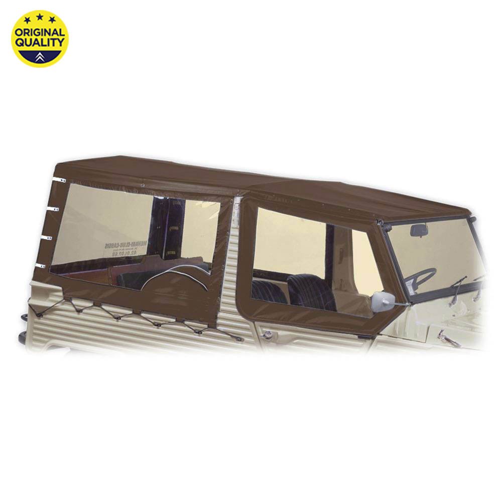 0801516 Mehari Standard Hood LEFT Side Cover - 4 Strap - Brown