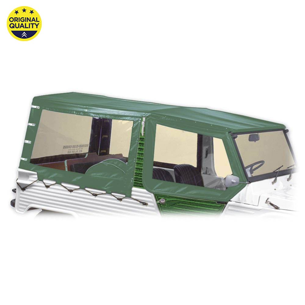 0801619 Mehari Standard Hood RIGHT Side Cover - 4 Strap - Green