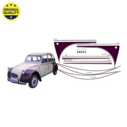 2908034 2cv Dolly Sticker Set – Plum & Custard