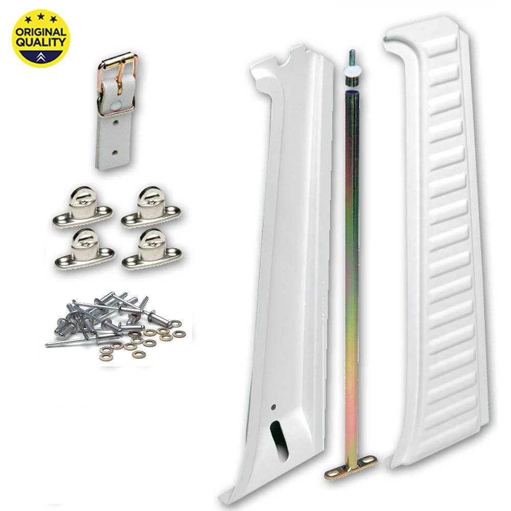 03111000 LEFT - Mehari Complete Side Pillar with Mountings - ASA AZUR White
