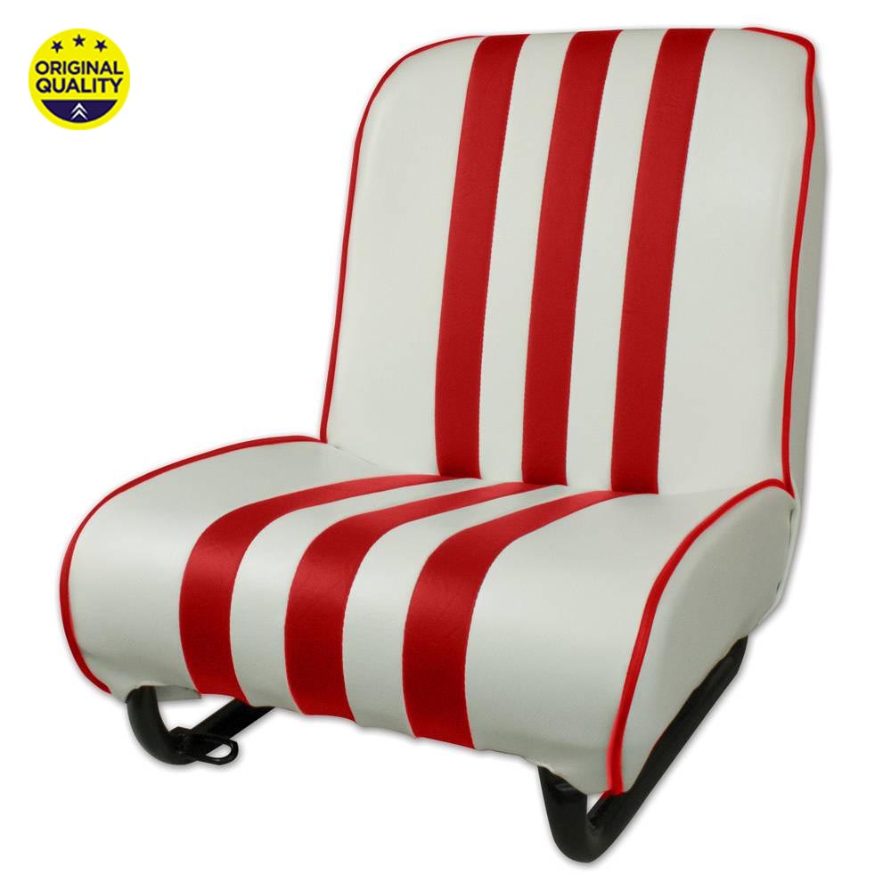 1300034 FRONT - Mehari Seat Cover - Red and White x2