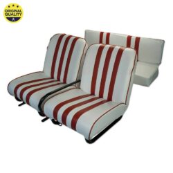 13042340 Mehari Complete Seats with Tiltable Right Seat – Red and White – Complete Set