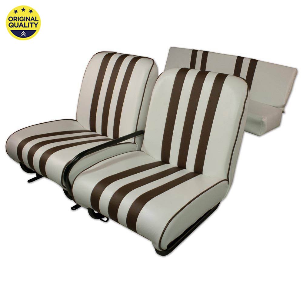 13041360 Mehari Complete Seats - Brown and White - Complete Set