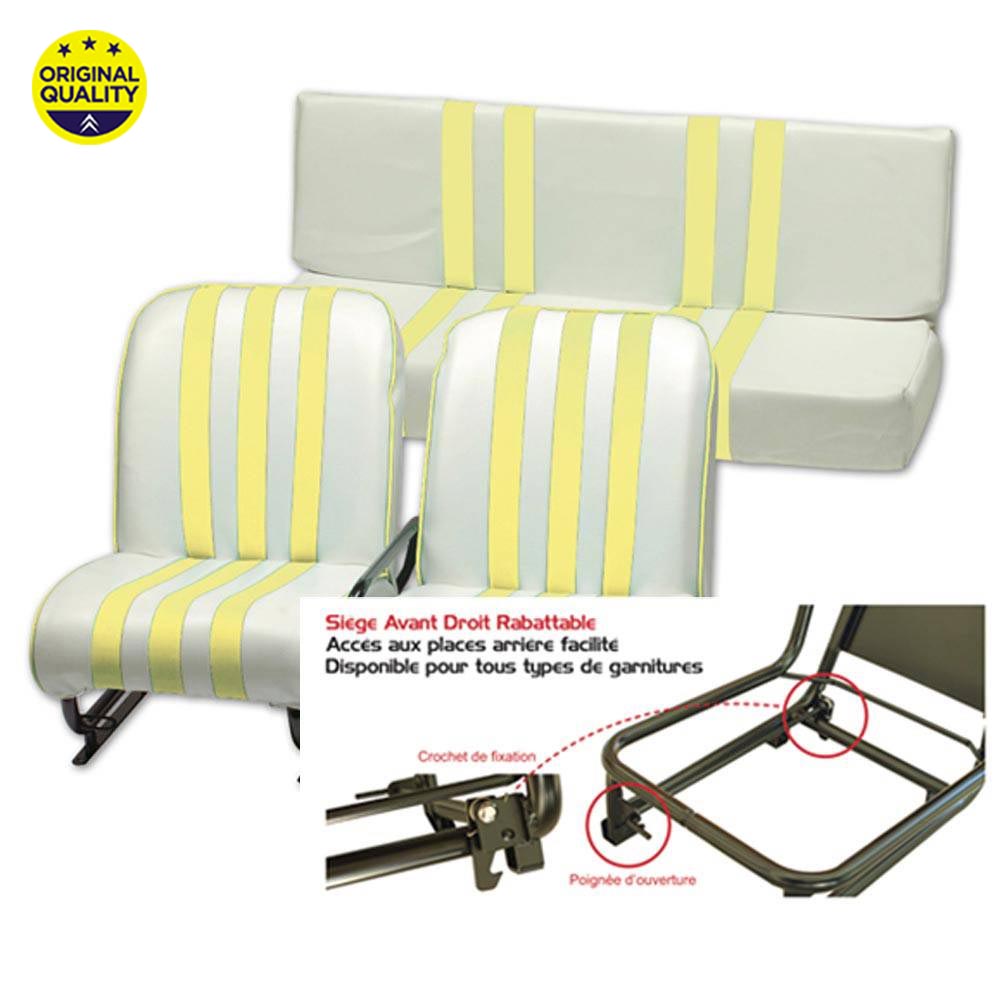 1301613 RIGHT - Mehari Complete Seat - Tiltable - Yellow and White